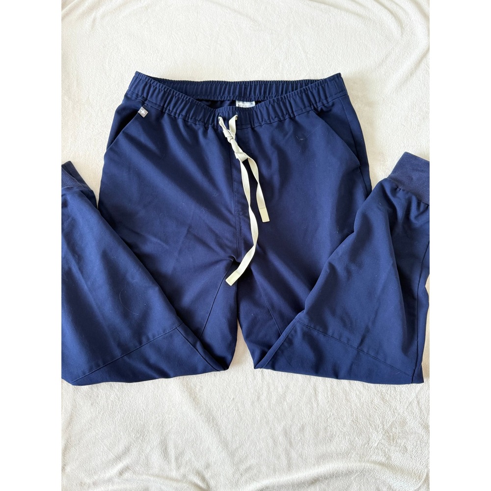 Navy FIGS Tansen Jogger Scrub Pants | FIONx Technical Medical Bottoms | Size M/S